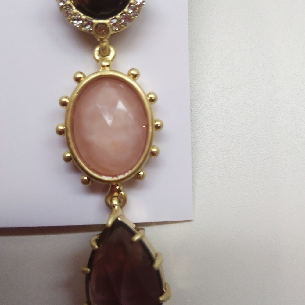 Kate Spade New Amethyst Small Linear Earrings - Picture 2 of 3